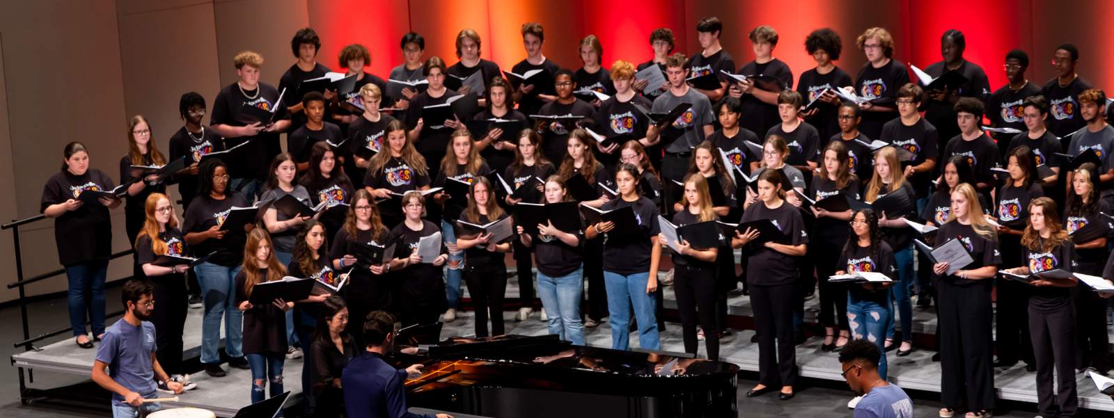 Choir singing on stage