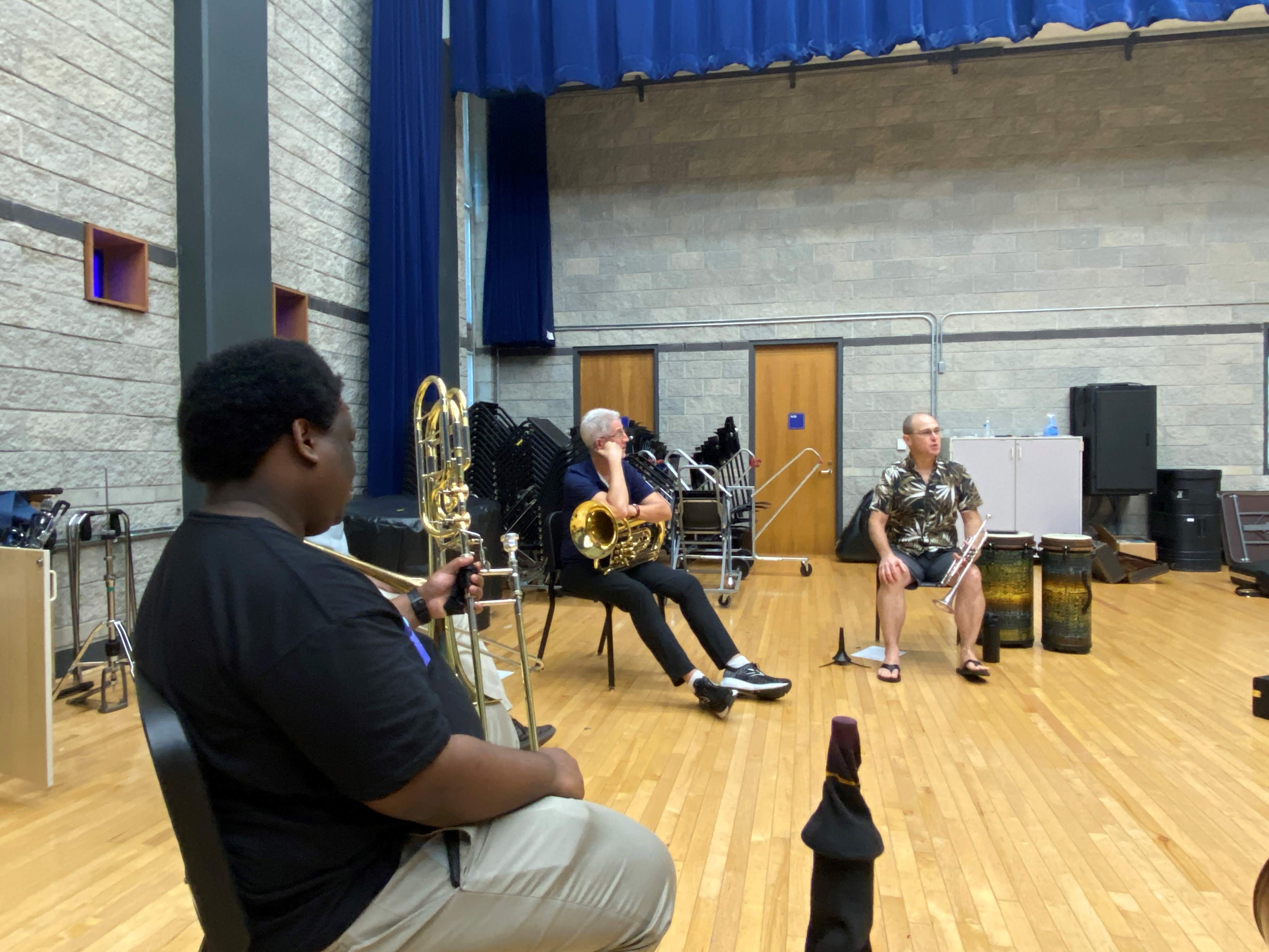 Students sitting in a classroom