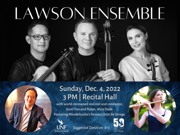 Lawson Ensemble musicians featuring Scott Yoo and Alice Dade