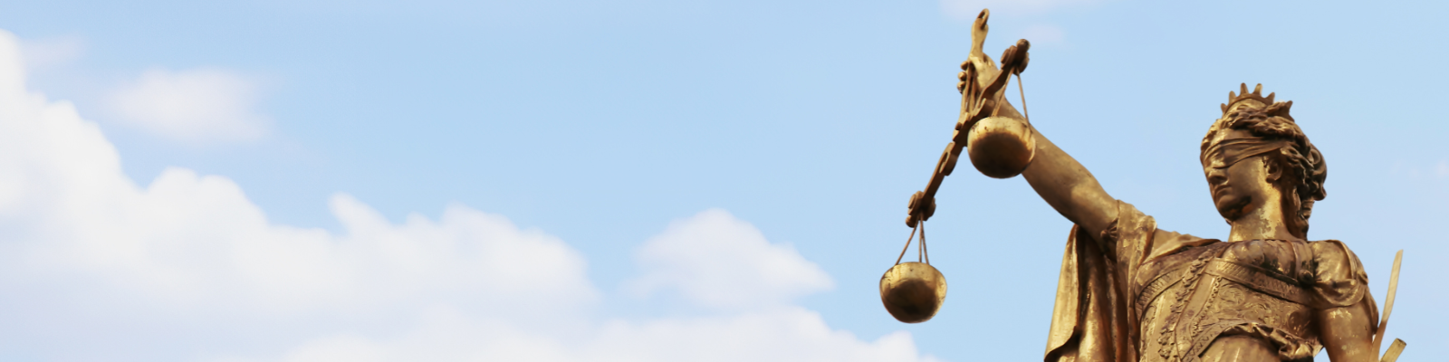 Lady Justice in the clouds