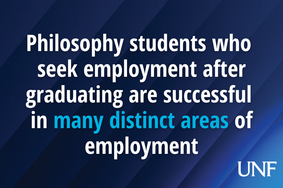 Philosophy students who seek employment after graduating are successful in many distinct areas of employment