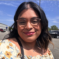 Kiana Gonzalez in front of blue sky