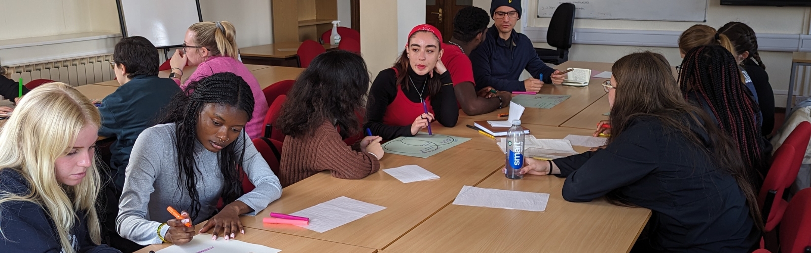 A group of students studying internationally
