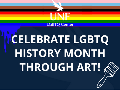 Celebrate LGBTQ history month through art event flyer