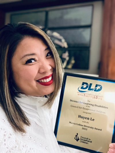 Huyen Le Headshot with her ESE Award