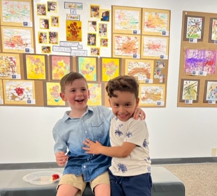 Two UNF Preschoolers at Art Gallery