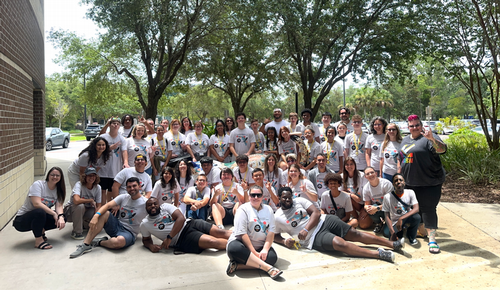 STEM Academy group photo outside of COEHS