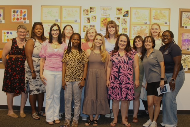 UNF Preschool Staff at Art show