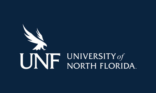 UNF logo on a blue background