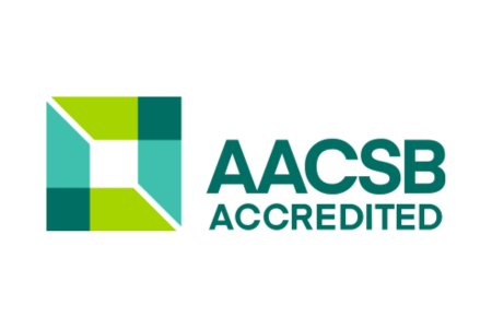 AACSB ACCREDITED with a green box