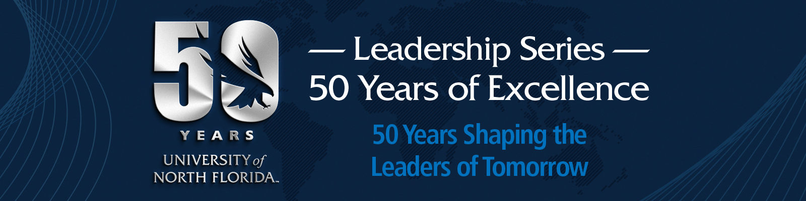 50 years of excellence - shaping the leaders of tomorrow and unf logo