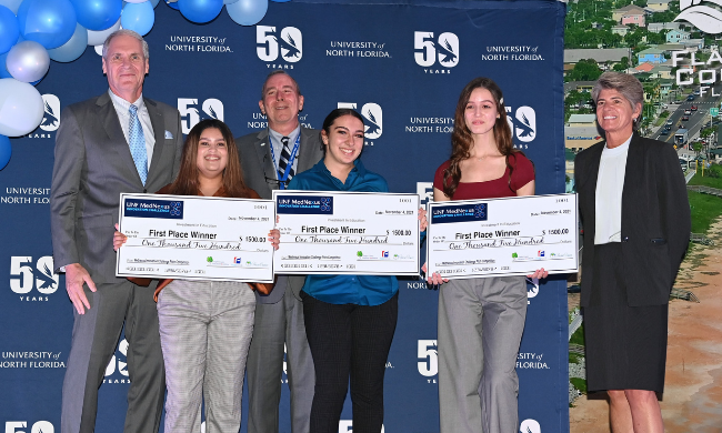 group of students who won first place in mednexus challenge