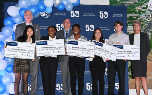 group of students who won second place in mednexus challenge