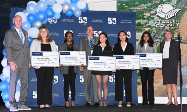 group of students who won third place for mednexus challenge