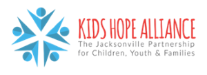 Kids Hope Alliance The Jacksonville Partnership for Children, Youth &amp; Families with a snowflake shape of people