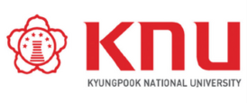 KNU KYUNGPOOK NATIONAL UNIVERSITY in red with a flower symbol
