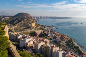 Spain buildings and mountains