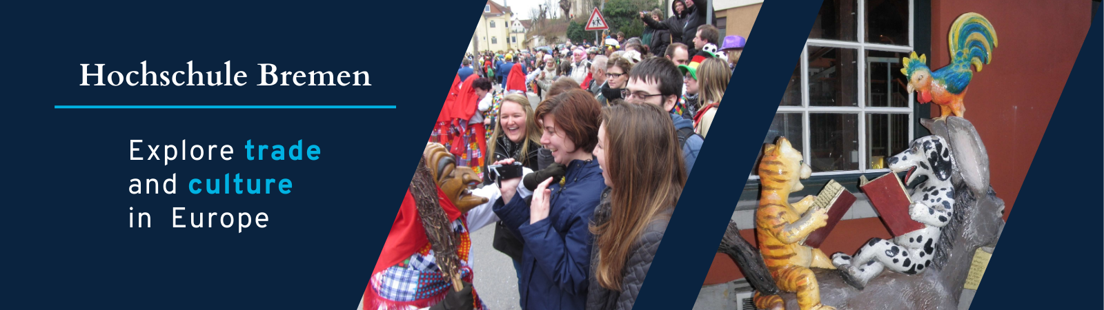 Student enjoying a local festival at Hochschule Bremen, Germany.  