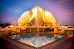 Golden Lotus Temple at night