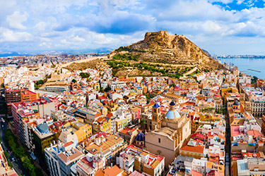aerial view of Alicante Spain