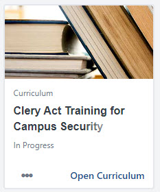 Clery act training option