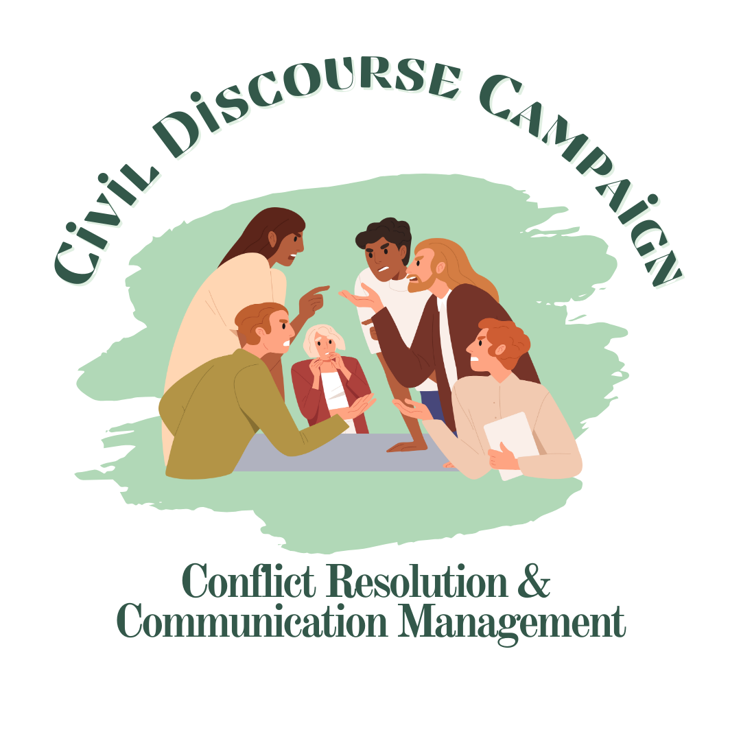 Civil Discourse Campaign logo, conflict resolution &amp; communication management