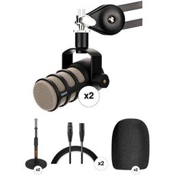 Podcast kit: microphone, cords, accessories