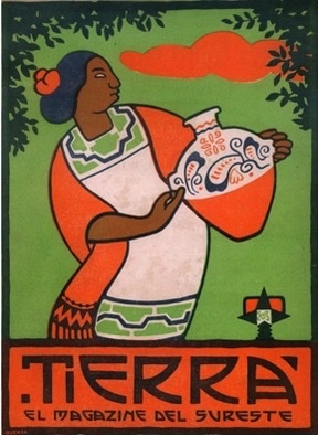 Cover of Revista Tierra magazine. Displays a woman holding a pot.