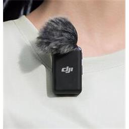 Wireless Lavalier Microphone on shirt collar