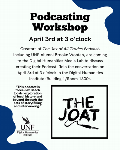 Information on Podcasting workshop with the JOAT Podcast
