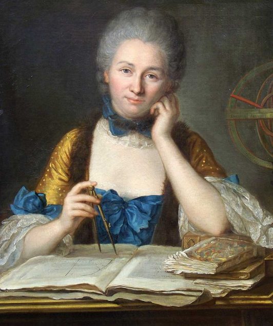 Emilie Chatelet portrait by Latour