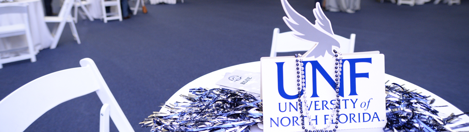 osprey topper and pom pons on a decorated table