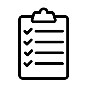 clipboard with checklist items