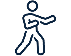 icon of person fighting