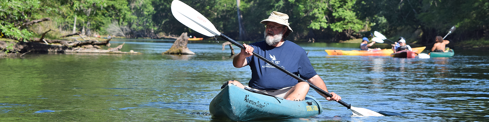 Dave Lambert in a kayak