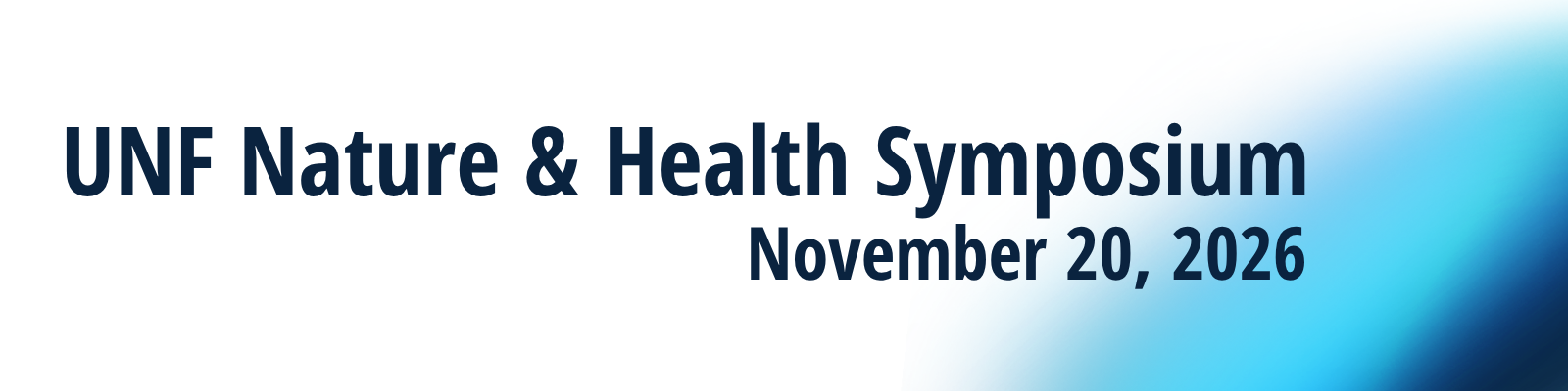 Banner for UNF Nature and Health Symposium on November 20, 2026