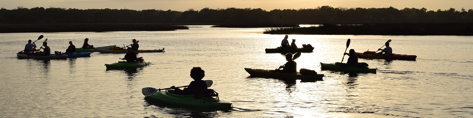 Students paddling on a river