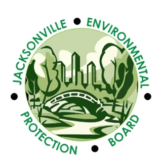 Circle logo of City of Jacksonville Environmental Protection Board with city outline