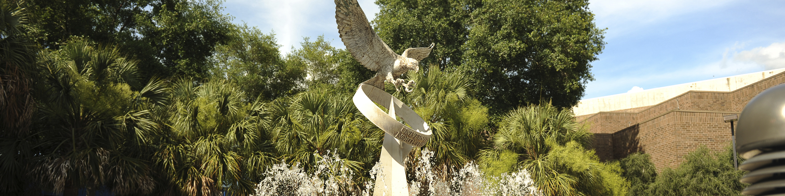Osprey statue and fountain