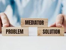 Problem, mediator, solution blocks between hands