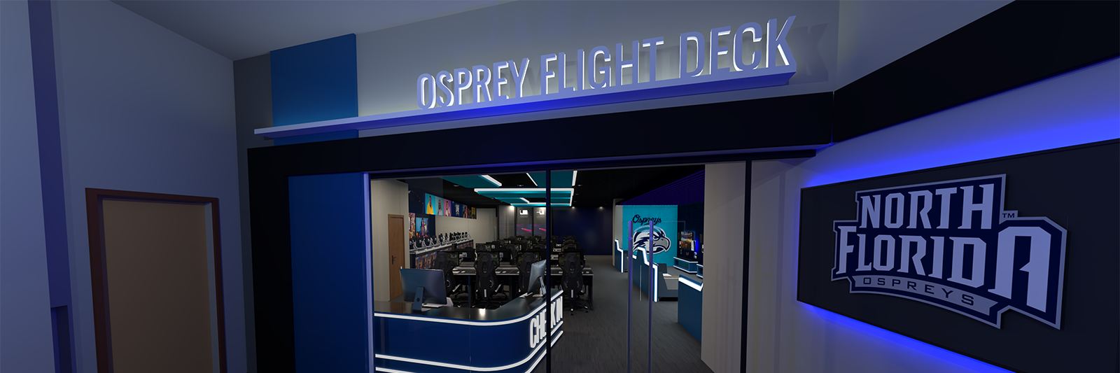 Osprey Flight Deck Esports Arena rendering