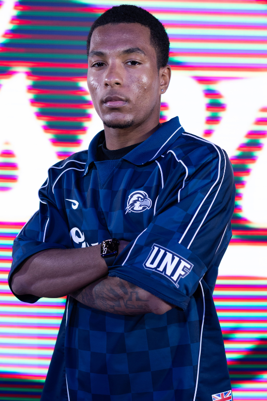 Immanuel Taylor for Fortnite Varsity wearing a UNF Esports jersey