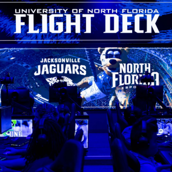 Photo of Flight Deck from Jaguars event with Jaguars branding