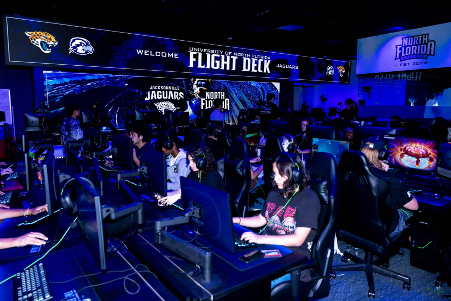 Jaxon Deville at the UNF Esports Flight Deck