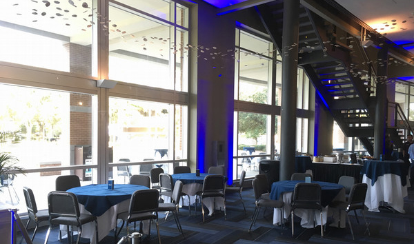 Lazzara Performance Hall reception set up