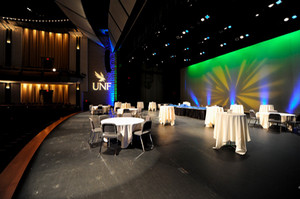 View of a Reception Setup on stage