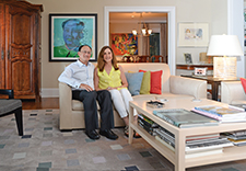 couple sitting in their living room