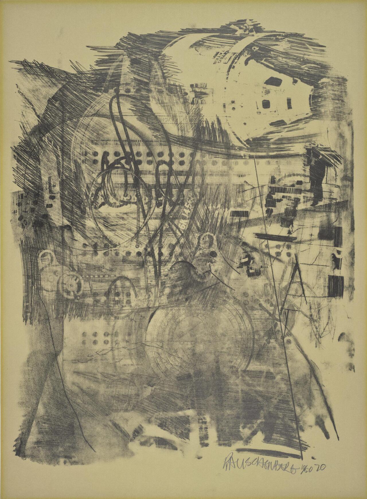 Robert Rauschenberg, Strawboss, lithography, 1970