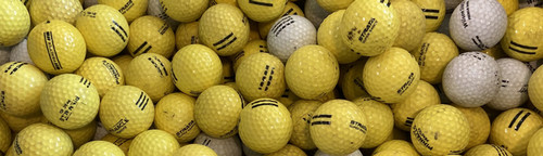 yellow and white golf balls