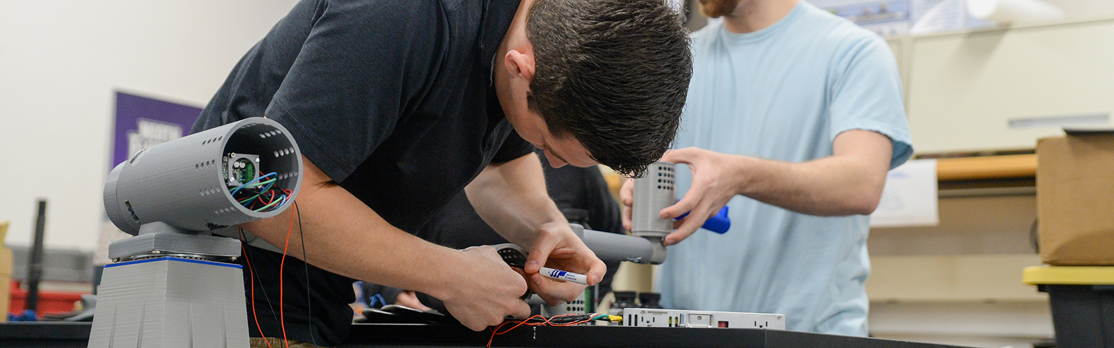 two students working on a project
